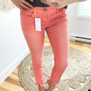 Free people pink ankle lenght jeans